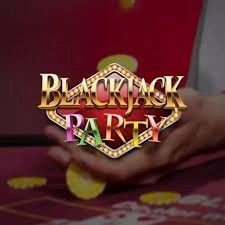 Blackjack Party slot visual from Evolution available on alf-casino.pl