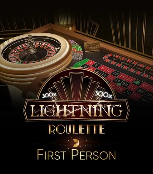 Official Live Dealer logo: First Person Lightning Roulette by Evolution at Alf Casino